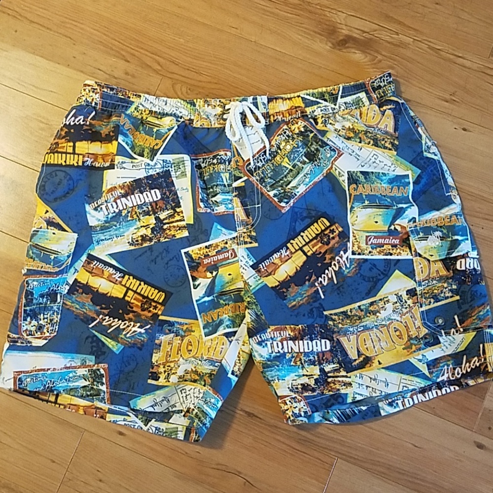 Caribbean Joe mens swim trunks